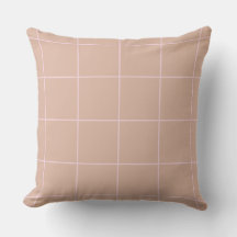 Warm Beige Grid Pattern Minimal Soft Check Design