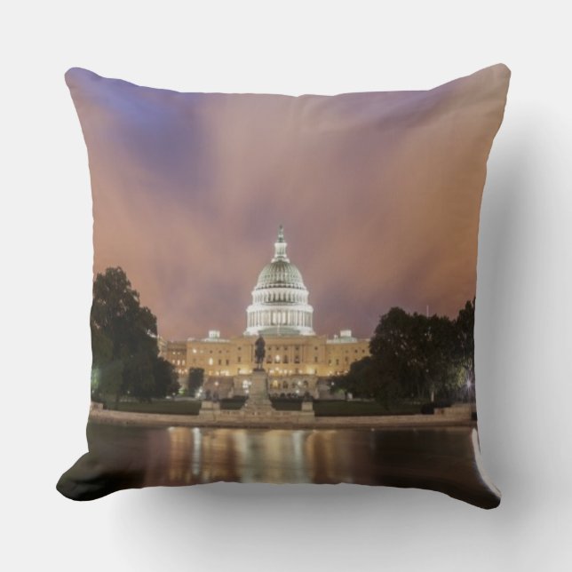 Coussin Washington DC, bâtiment de capitol (Recto)