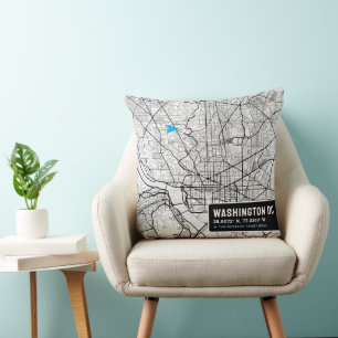 Coussin Washington, DC. Emplacement d'accueil   Plan de vi