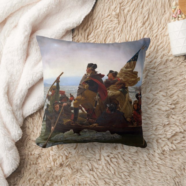 Coussin Washington traversant le Delaware Art (Couverture)