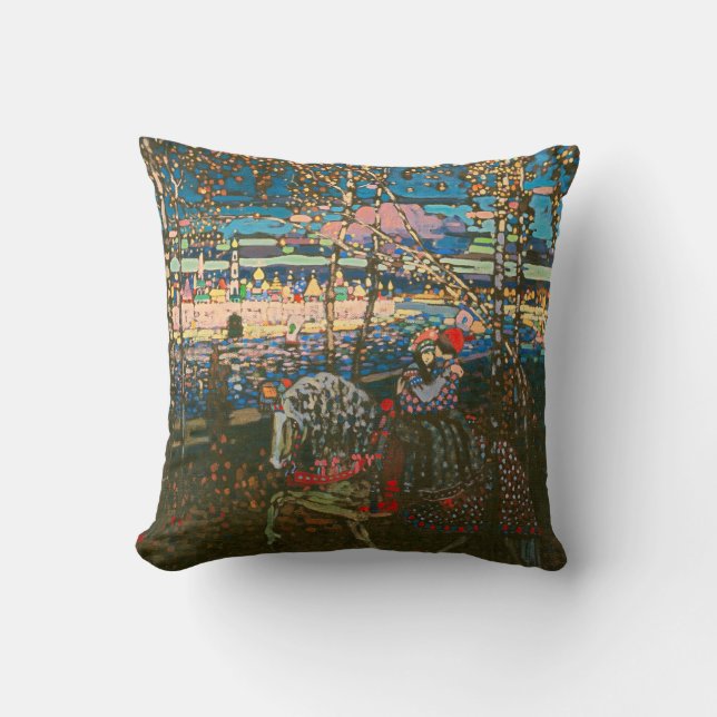 Coussin Wassily Kandinsky Le Couple à Cheval Art Russe (Recto)
