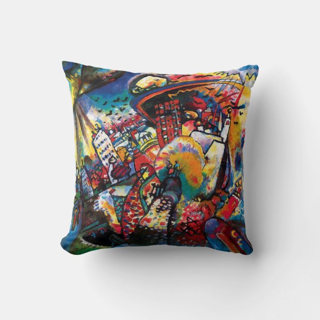 Coussin Wassily Kandinsky - Paysage urbain de Moscou - Art (Recto)