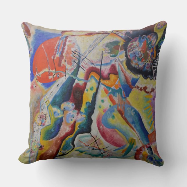 Coussin Wassily Kandinsky, Peinture avec une teinte rouge (Recto)