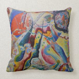 Coussin Wassily Kandinsky, Peinture avec une teinte rouge