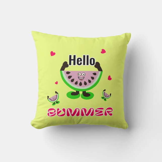 Coussin Watemelons amusants (Recto)