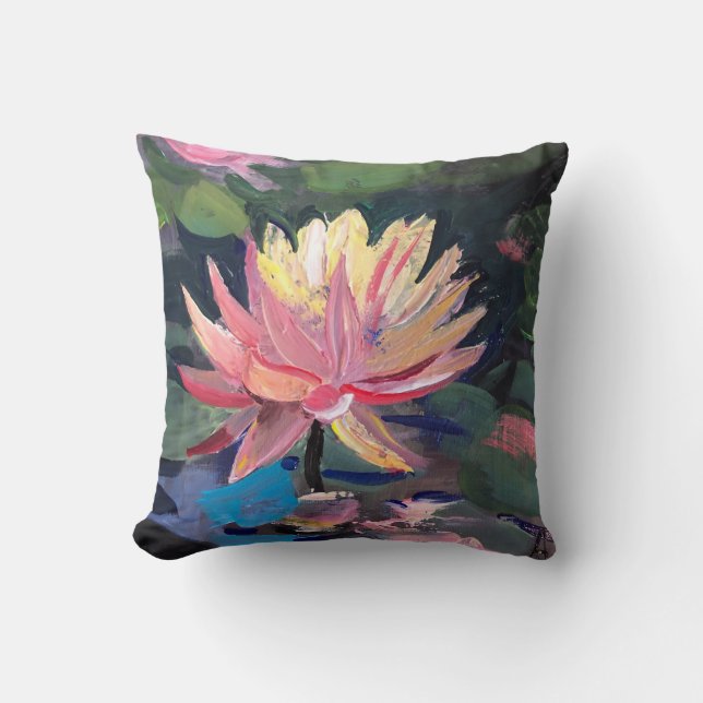 Coussin Water Lillie, peinture (Recto)