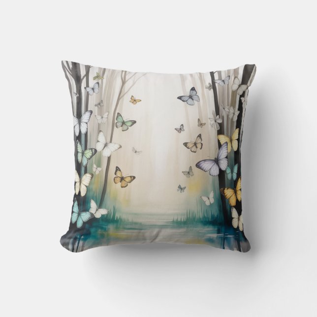 Coussin Watercolor Butterfly  (Recto)
