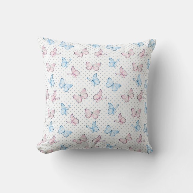 Coussin watercolor butterfly (Recto)