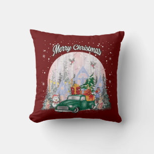 Coussin Watercolor Merry Christmas, Car of Toxits