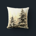 Coussin Watercolor winter forest Christmas tree<br><div class="desc">Watercolor winter forest Christmas tree est une illustration painting illustration</div>