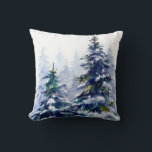 Coussin Watercolor winter forest Christmas tree<br><div class="desc">Watercolor winter forest Christmas tree est une illustration painting illustration</div>