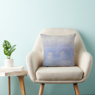 Coussin Waterloo Bridge, effet de brouillard par Claude Mo