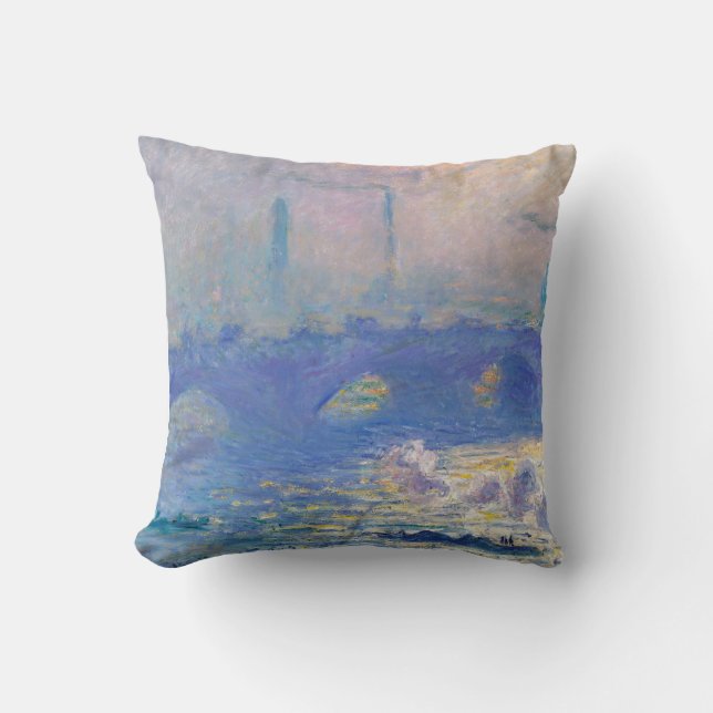 Coussin Waterloo Bridge (Londres), Monet (Recto)