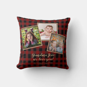 Coussin We Love Grandma Photo Collage Personnalisé