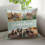 Coussin We Love You Grand-mère 4 Photo Collage<br><div class="desc">Dites que nous vous aimons à grand-mère cette saison de vacances avec un cadeau de Noël personnalisé jetez un oreiller avec 4 de vos photos préférées et petits-enfants noms et... Tout le texte de cette conception est modifiable afin que vous puissiez ajouter votre propre message ou texte. Disponible dans une...</div>