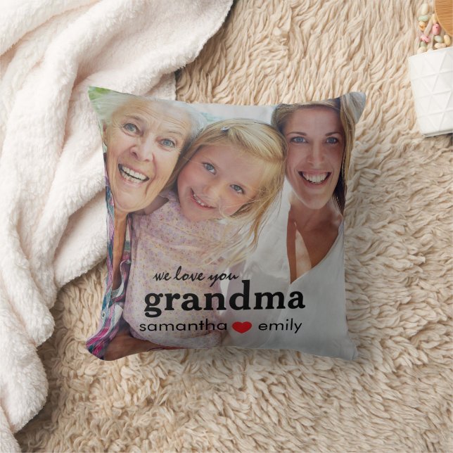 Coussin we love you grandma photo  (Couverture)