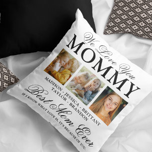Coussin We Love You Mommy Photo Collage