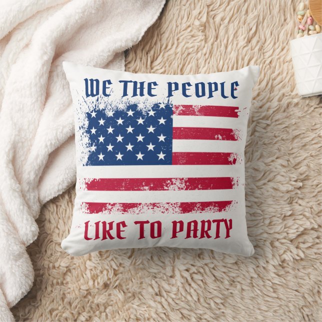 Coussin We people Funny Distressed USA Drapeau Juillet 4 (Couverture)
