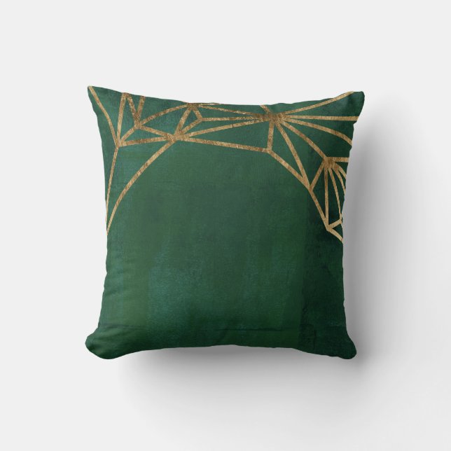 Coussin Web Gold et Green Jungle (Recto)