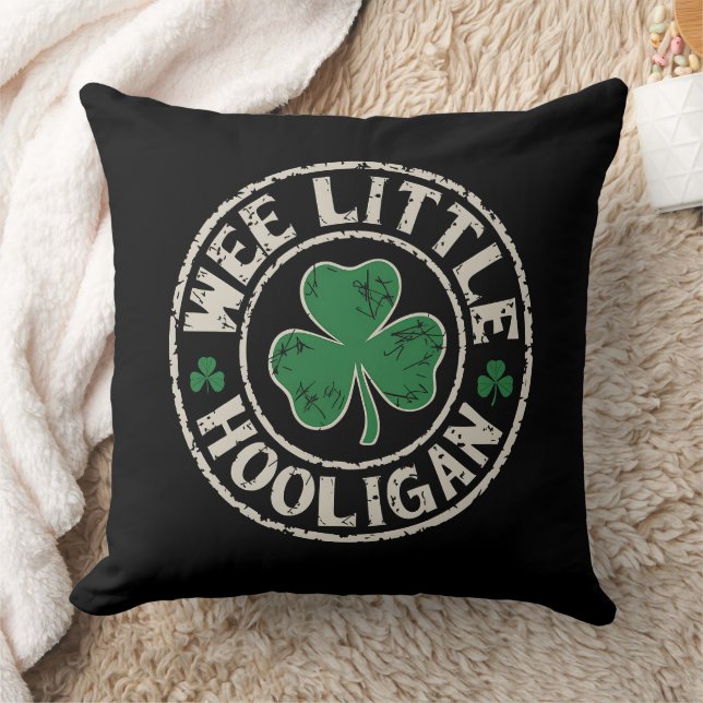 Coussin Wee Little Hooligan Shamrock St Patrick's Day (Couverture)
