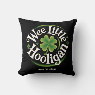 Coussin Wee Little Hooligan St. Patrick's Day Funny Irish