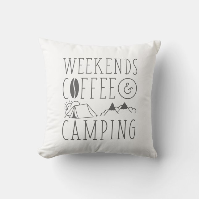 Coussin Week-End Café Et Camping (Recto)