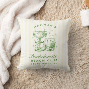 Coussin Week-end d'enterrement de vie de jeune fille rétro