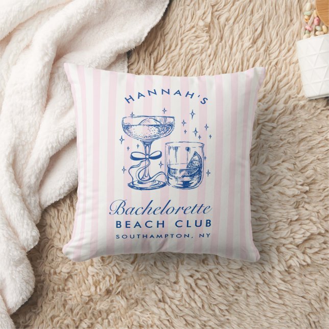 Coussin Week-end d'enterrement de vie de jeune fille rose  (Couverture)