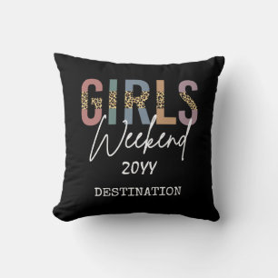Coussin Week-end entre filles Impression de guépard Week-e