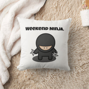 Coussin Weekend Ninja Drôle mignon Japon Dessin