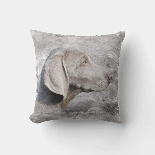 Coussin Weimaraner font face (Recto)