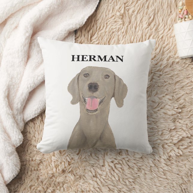 Coussin Weimaraner réversible personnalisé (Couverture)