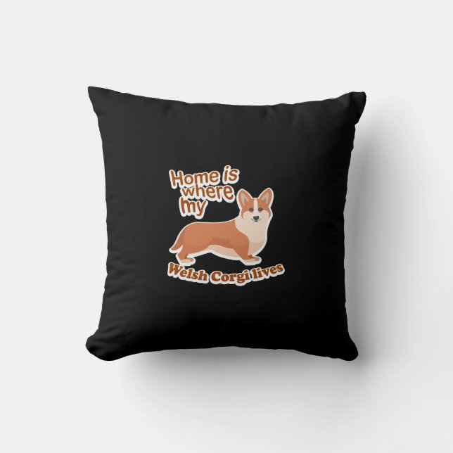 Coussin Welsh Corgi Home (Recto)