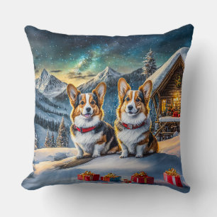 Coussin Welsh Corgis Holiday Design Par Rich AMeN Gill