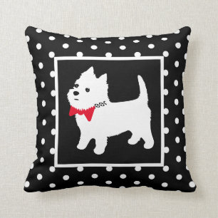 Coussin West Highland White Terrier mignon chien Westie