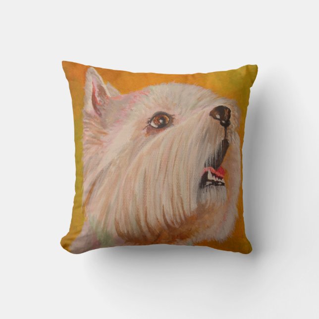 Coussin West Highland White Terrier Portrait (Recto)