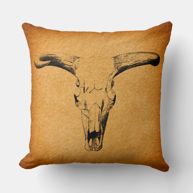 Coussin Western Bull Horns (Recto)