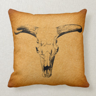 Coussin Western Bull Horns