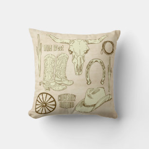 Coussin Western Cowboy Cowgirl