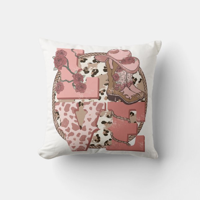 Coussin Western Pays Saint Valentin Amour (Recto)