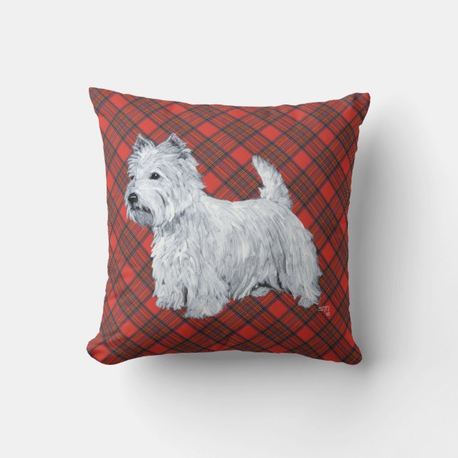 Coussin Westie debout (Recto)