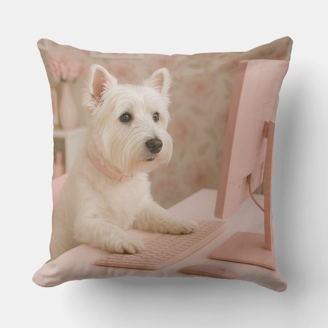 Coussin Westie - West Highland Terrier Coussin (Recto)