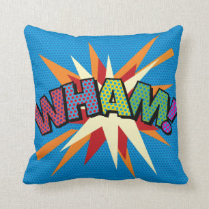 Coussin WHAM ZAP Funny Modern Cool Comic Book Pop Art