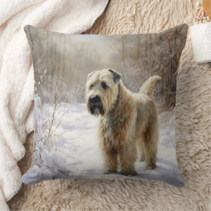 Coussin Wheaten Terrier Laisser neiger Noël