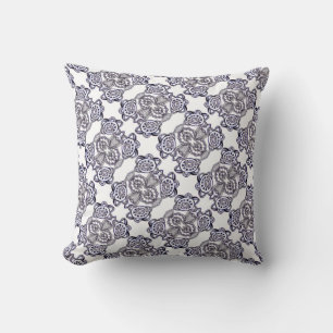 Coussin Wheels Black and White - Throw Pillow