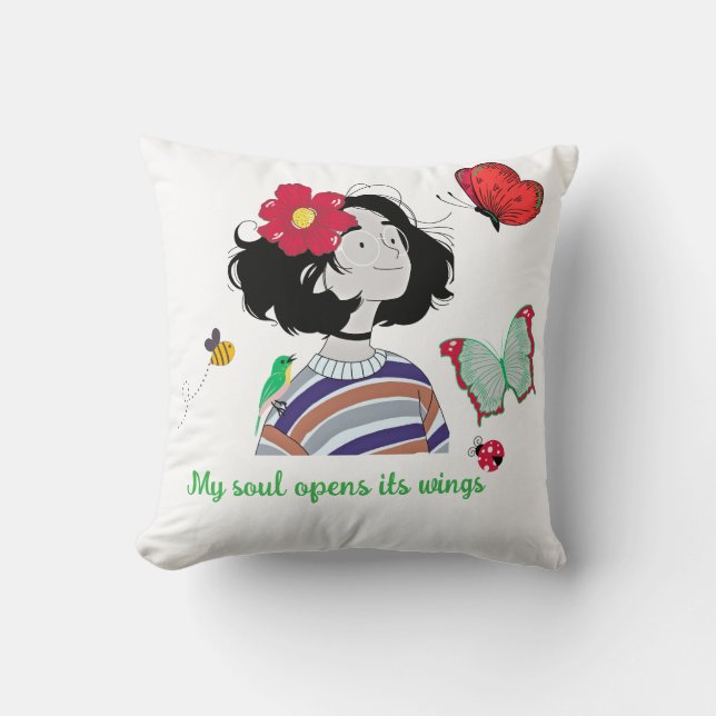 Coussin Where Spring Meets Me (Recto)