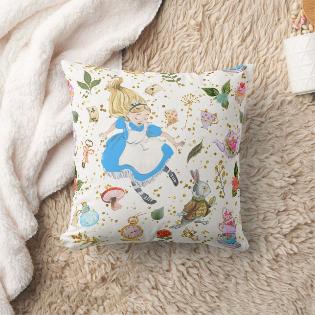 Coussin Whimsical Alice's Adventures in Wonderland Parties (Couverture)