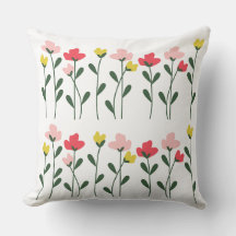 Whimsical Garden Rows Pillows