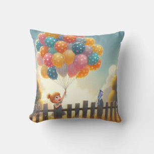 Coussin Whimsical/mignon ballon art