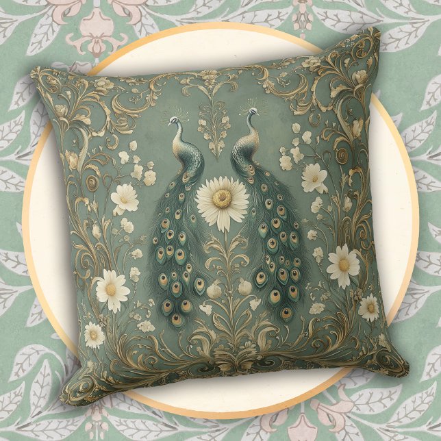 Coussin Whimsical Peacock Decorative (Créateur téléchargé)